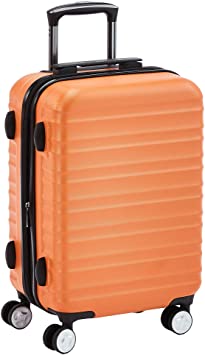 Photo 1 of Amazon Basics Hardside Spinner Suitcase Carry-On Luggage with Wheels - 20-Inch, Orange
