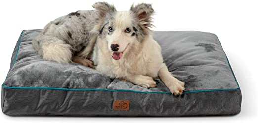 Photo 1 of Bedsure Waterproof Dog Beds for Large Dogs - Up to 75lbs Large Dog Bed with Washable Cover, Pet Bed Mat Pillows, Grey
