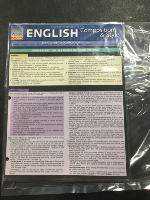 Photo 3 of Quickstudy Reference Guide English