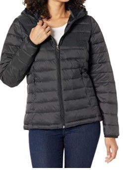 Photo 1 of  Women's Lightweight Long-Sleeve Full-Zip Water-Resistant Packable Hooded Puffer Jacket size L
