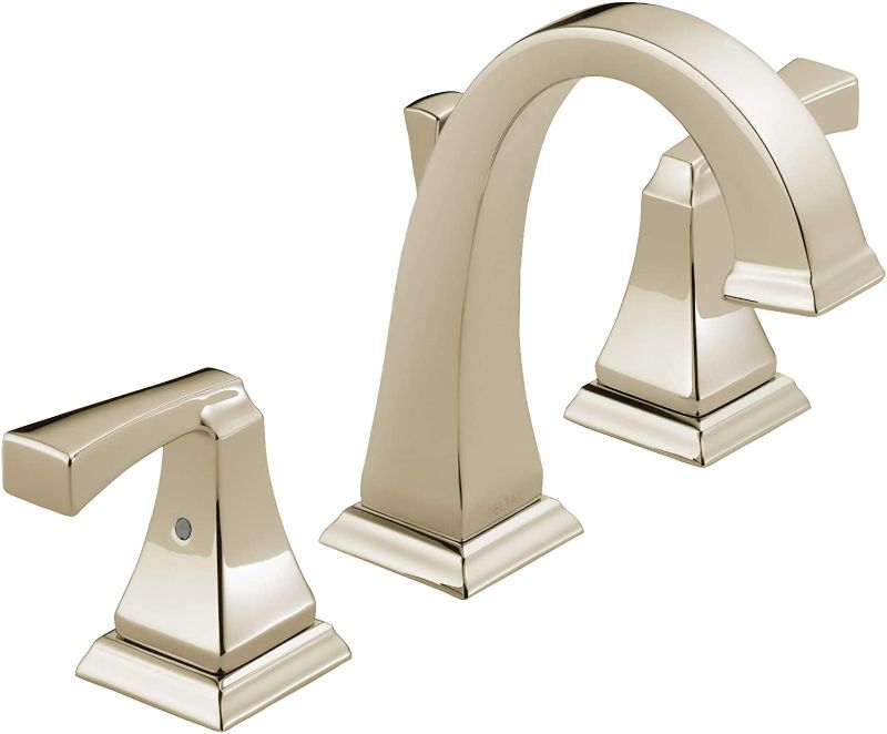 Photo 1 of DELTA FAUCET 3551-PNMPU-DST Dryden Two Handle Bathroom Widespread Faucet, Polished Nickel
