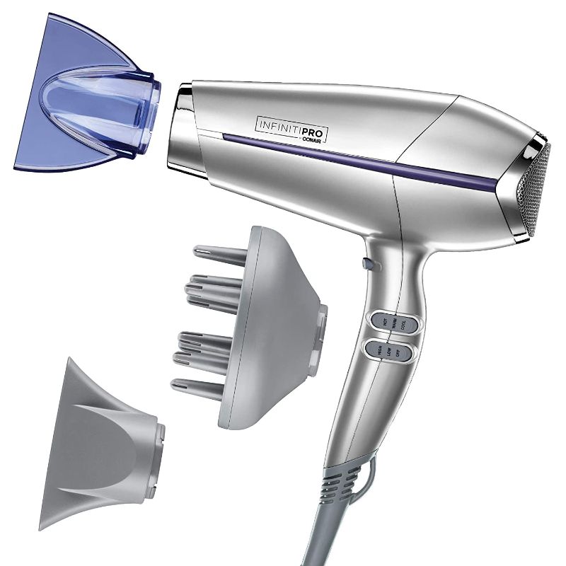 Photo 1 of Conair INFINITIPRO BY CONAIR Pro Performance Frizz Free Hair Dryer, Silver
