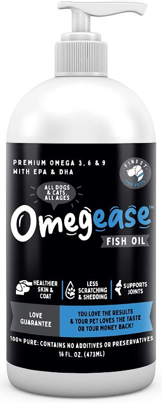Photo 1 of 100% Pure, Natural Omega 3, 6 & 9 Fish Oil for Dogs and Cats. Supports Joints, Immune, Brain & Heart Health. Pet Food Supplement - EPA + DHA Fatty Acids for Skin & Coat.
bb 5/23
