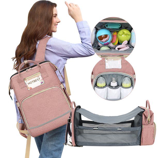 Photo 1 of HOTBEST Diaper Bag with Bassinet for Baby Travel Portable Changing Station Backpack Organizer
