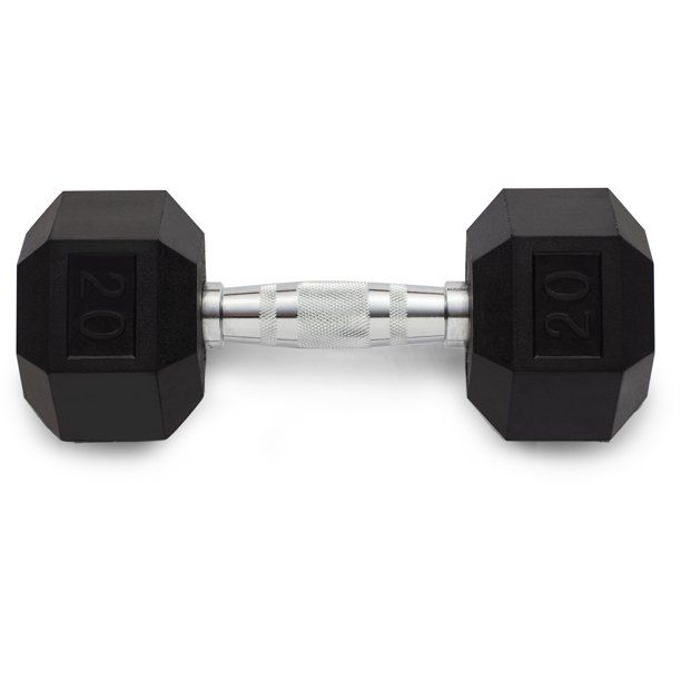 Photo 1 of Aimyoo Hex Rubber Dumbbell for Full Body, Home Fitness, Weight Loss, Heavy Dumbbells Choose Weight Single 20lb Dumbbell, SINGLE
