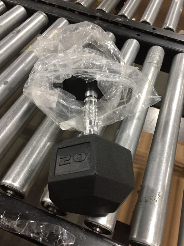 Photo 1 of Aimyoo Hex Rubber Dumbbell for Full Body, Home Fitness, Weight Loss, Heavy Dumbbells Choose Weight Single 20lb Dumbbell, SINGLE
