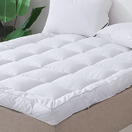 Photo 1 of ANALIN Extra Thick Mattress Topper, Plush 3 Inch Down Alternative Fiber Soft and Breathable 300TC Cotton Percale Cover -?Twin Size?
