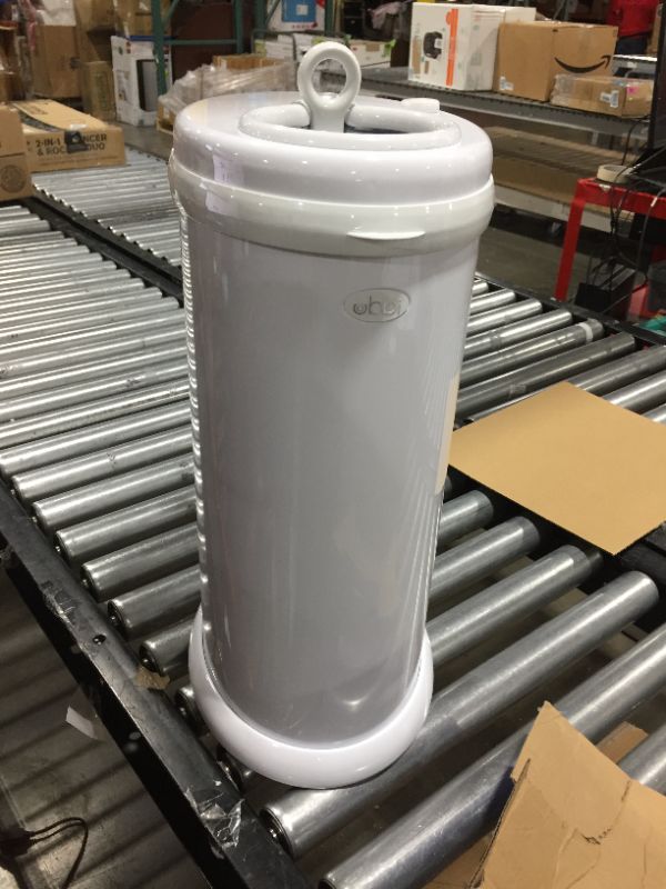 Photo 1 of Ubbi Steel Odor Locking, No Special Bag Required Money Saving, Awards-Winning, Modern Design, Registry Must-Have Diaper Pail, White
