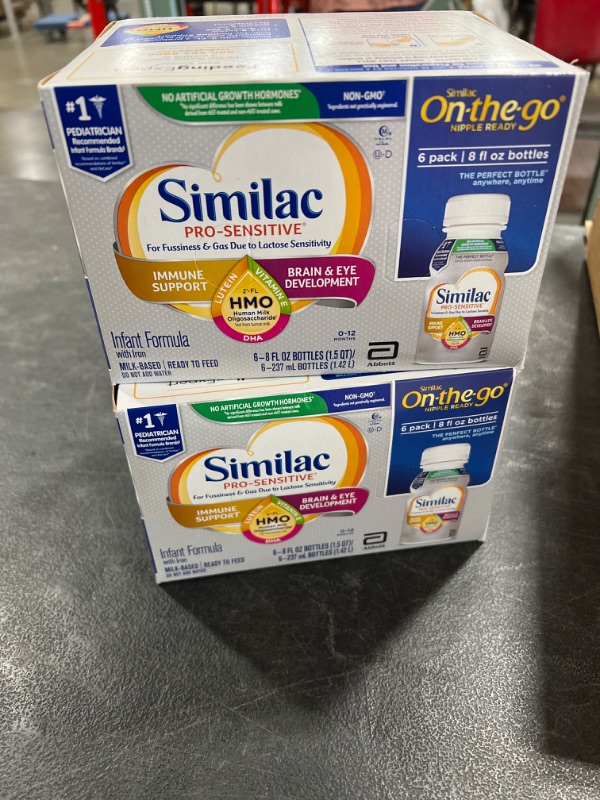 Photo 2 of Similac Pro-Sensitive Ready to Feed Infant Formula Bottle - 8 fl oz 2 PACK EXP.  MAR 1 2022