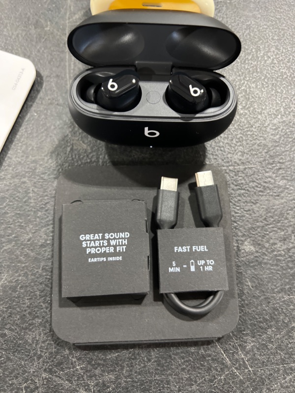 Photo 2 of Beats Studio Buds – True Wireless Noise Cancelling Earbuds – Compatible with Apple & Android, Built-in Microphone, IPX4 Rating, Sweat Resistant Earphones, Class 1 Bluetooth Headphones - Black
