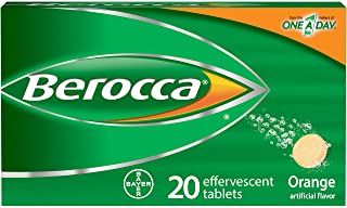 Photo 1 of Berocca Energy Vitamin Supplement for Mental Sharpness and Physical Energy Support, Orange Flavor, Effervescent Tablets, 20 Count exp. 08 2023
