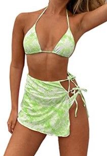 Photo 1 of Windinny Women's Tie Knot Swimsuit Without Straps Bikini Set Brazilian Two Piece Bathing Suit Triangle
LARGE 