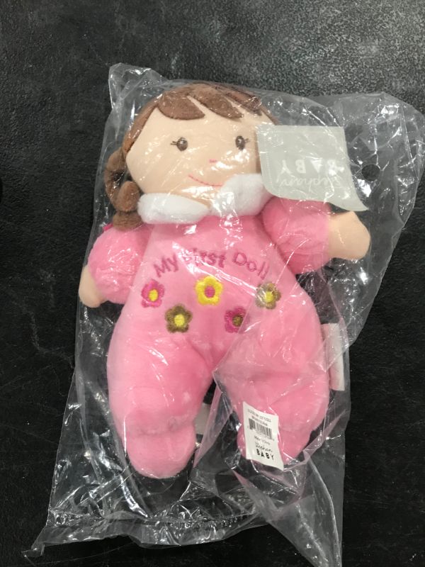 Photo 2 of Stephan Baby Soft Plush My First Doll with Fair Complexion and Brown Hair Pastel