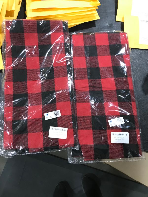 Photo 2 of 2 PACK!!! Christmas Tree Skirt - 48 Inches Buffalo Plaid Tree Skirt for Merry Christmas Party with Red & Black Buffalo Plaid, Perfect for Christmas Tree Decoration, Large
