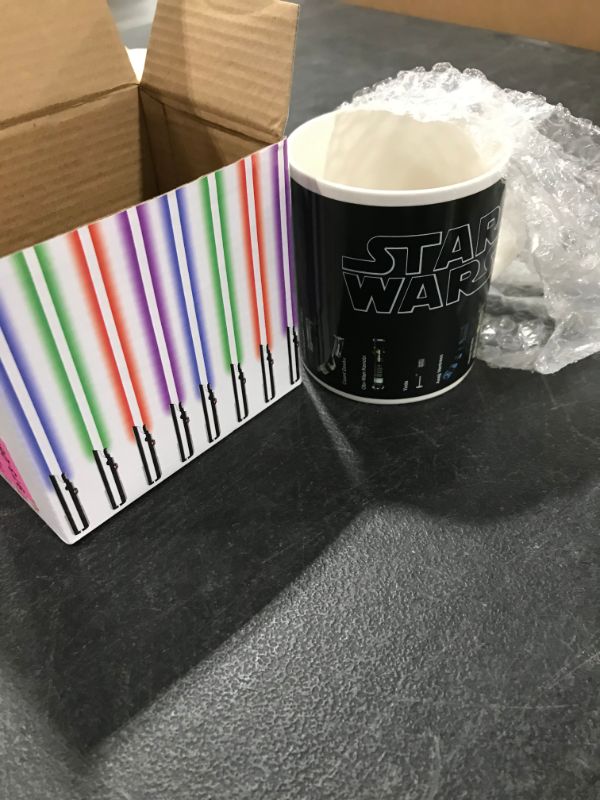 Photo 1 of Benair USA Star Wars Mug, Lightsabers Appear With Heat (12 oz) - Fragile
