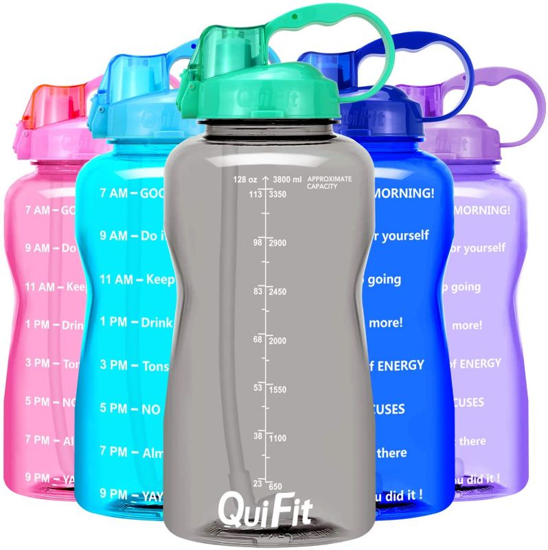 Photo 1 of QuiFit Motivational Gallon Water Bottle - with Straw & Time Marker,BPA Free Reusable Large Leakproof Portable Water Jug,for Fitness Camping Outdoor Sports
Size:1 gallon
Color:Gray/green