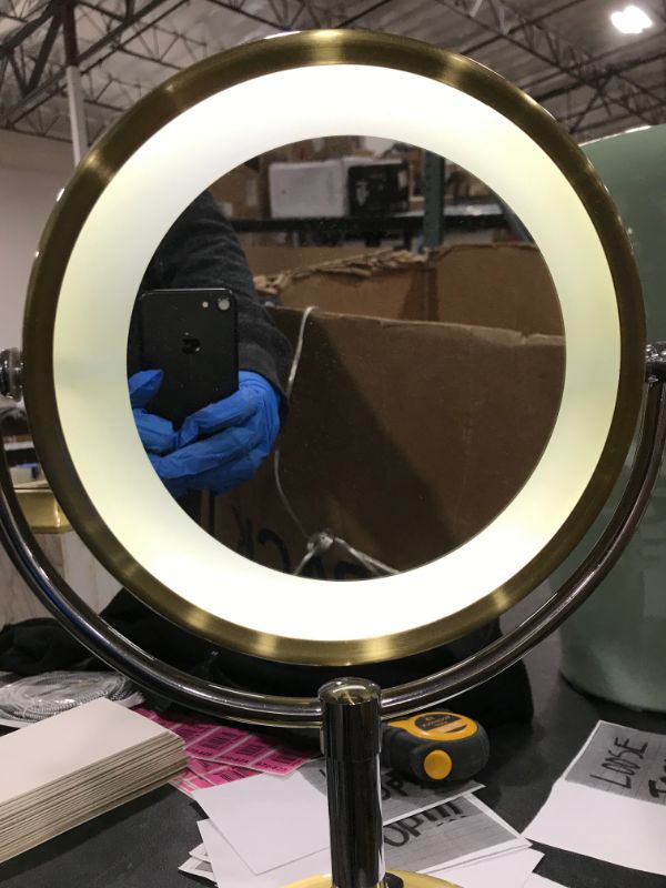 Photo 6 of 2 PACK!!! GOLD LED MAKEUP MIRROR  H15 x W11 inches