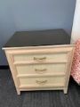 Photo 4 of 3 DRAWER NIGHT STAND WITH GLASS TOP 22L X 30W X 29H INCHES