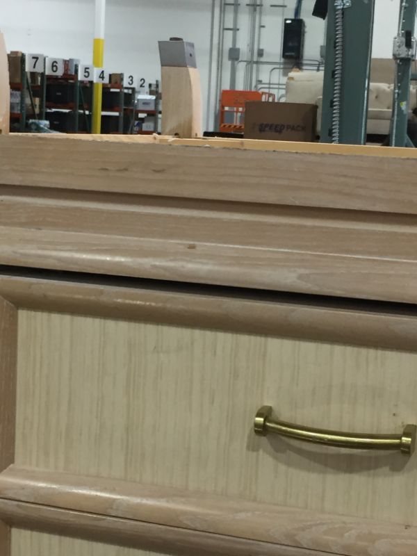 Photo 1 of 3 DRAWER NIGHT STAND WITH GLASS TOP APPROX.  20L X 26W X 29H INCHES
