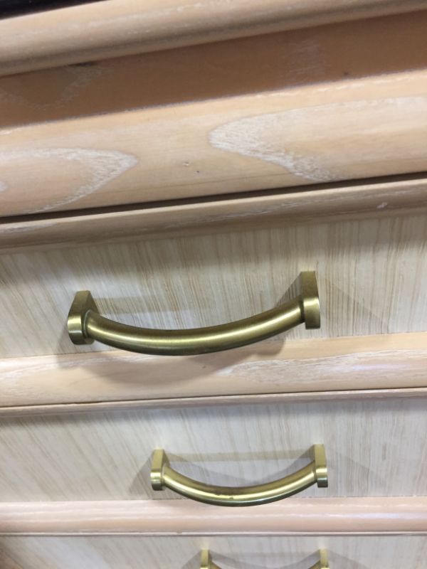 Photo 1 of 3 DRAWER NIGHT STAND WITH GLASS TOP APPROX.  20L X 26W X 29H INCHES