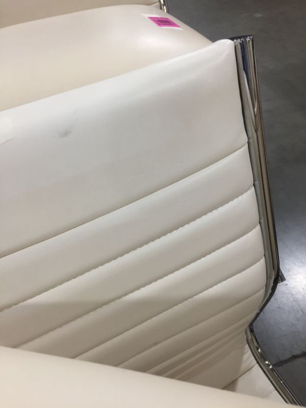 Photo 5 of CREME FAUX LEATHER OFFICE CHAIR 36H X 20W INCHES