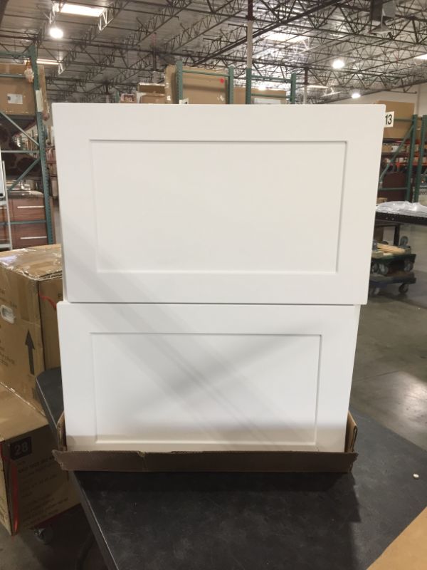 Photo 2 of Cambridge Shaker Assembled 30x24x15.5 in. Wall Cabinet with 2 Soft Close Doors in White
