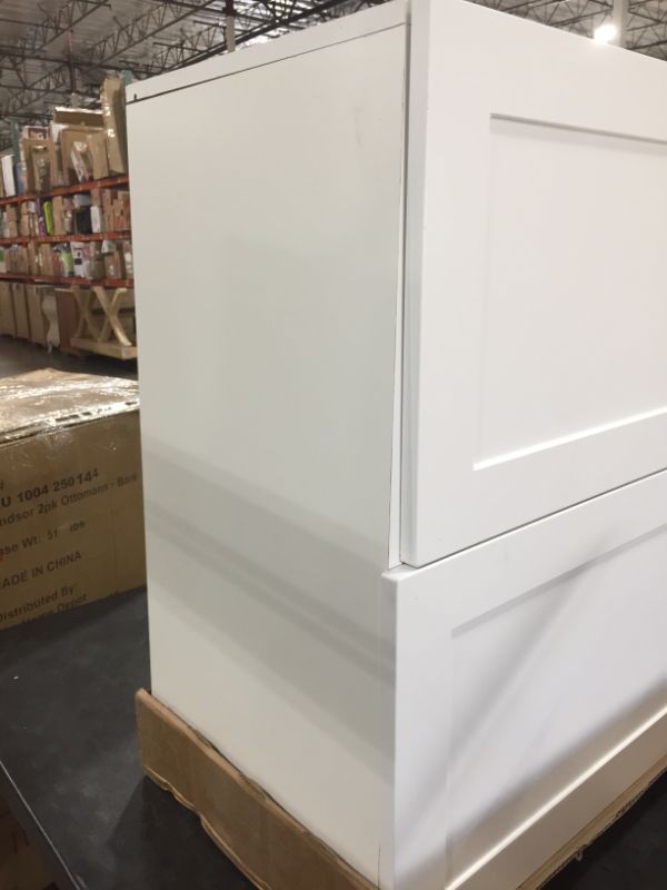 Photo 7 of Cambridge Shaker Assembled 30x24x15.5 in. Wall Cabinet with 2 Soft Close Doors in White
