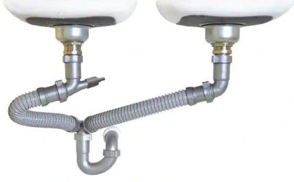 Photo 1 of 1-1/2 in. All-in-One Drain Kit for Double Bowl Kitchen Sinks
