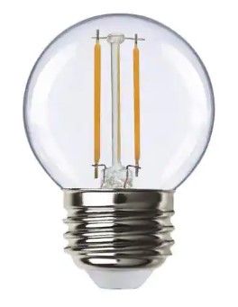 Photo 1 of 2 PACK TOTAL OF 6 BULBS! 25-Watt Equivalent G16.5 ENERGY STAR and CEC Dimmable LED Filament Light Bulb in Soft White 2700K (3-Pack)
