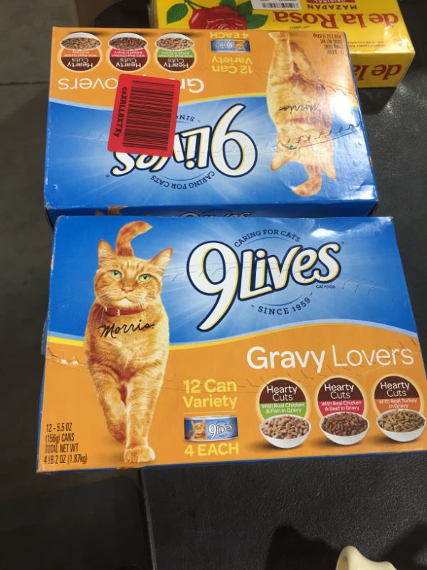 Photo 2 of 2 PACK!!! 9 Lives Gravy Favorites Wet Cat Food Variety Pack, 5.5-Ounce Cans, 12 Count
BB FEB 23 2022