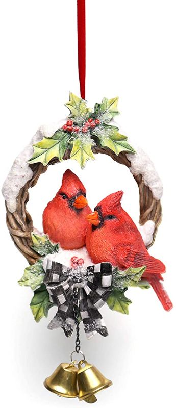 Photo 1 of Cardinal Ornament Christmas Tree Ornament - Hanging Bird Ornament Chrismas Decor 4.7" L x 3.7" W x 8.1" H inch-Newman House Studio
