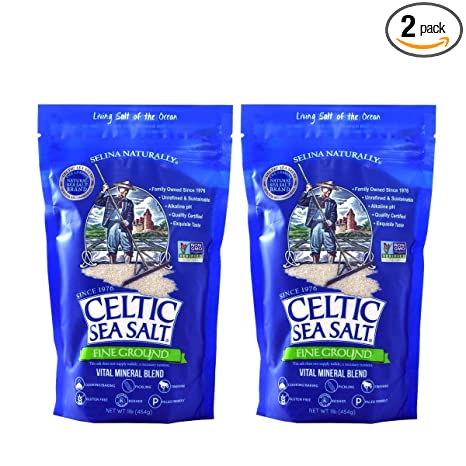 Photo 1 of  Celtic Sea Salt Resealable Bags, Fine Ground, 1 Pound, 2 Count
