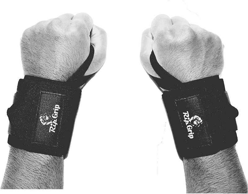 Photo 1 of RipGrip Wrist Wraps for Crossfit, Bodybuilding, Powerlifting, Strength Training, Yoga, Tennis and Other Professional Sports
Color:Black (Professional Grade)
Item Display Length:18.0 Inches