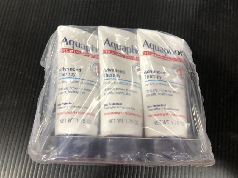 Photo 2 of Aquaphor Healing Ointment for Dry Skin, Use After Hand Washing, 1.75 Oz. pack of 3 
