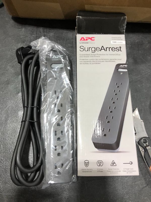 Photo 2 of APC Essential Surgearrest PE66, 6 Outlet, 6 Foot Cord, 120V
