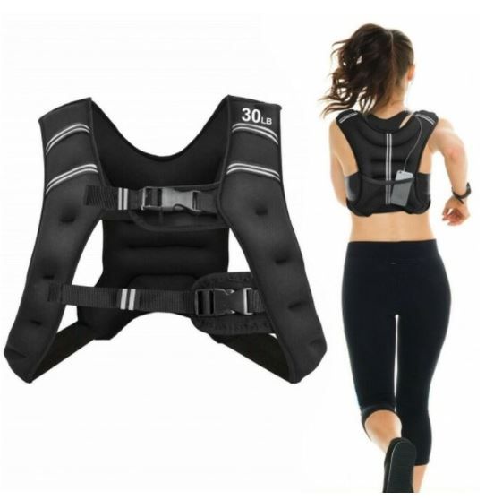Photo 1 of 30Lbs Workout Weighted Vest With Mesh Bag Adjustable Buckle SP37184
