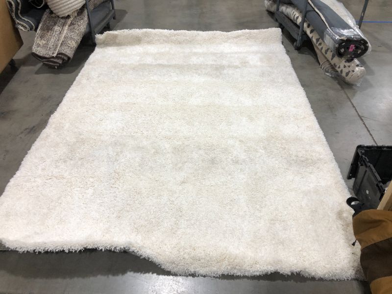 Photo 1 of 118x84 inches White Shag Carpet 