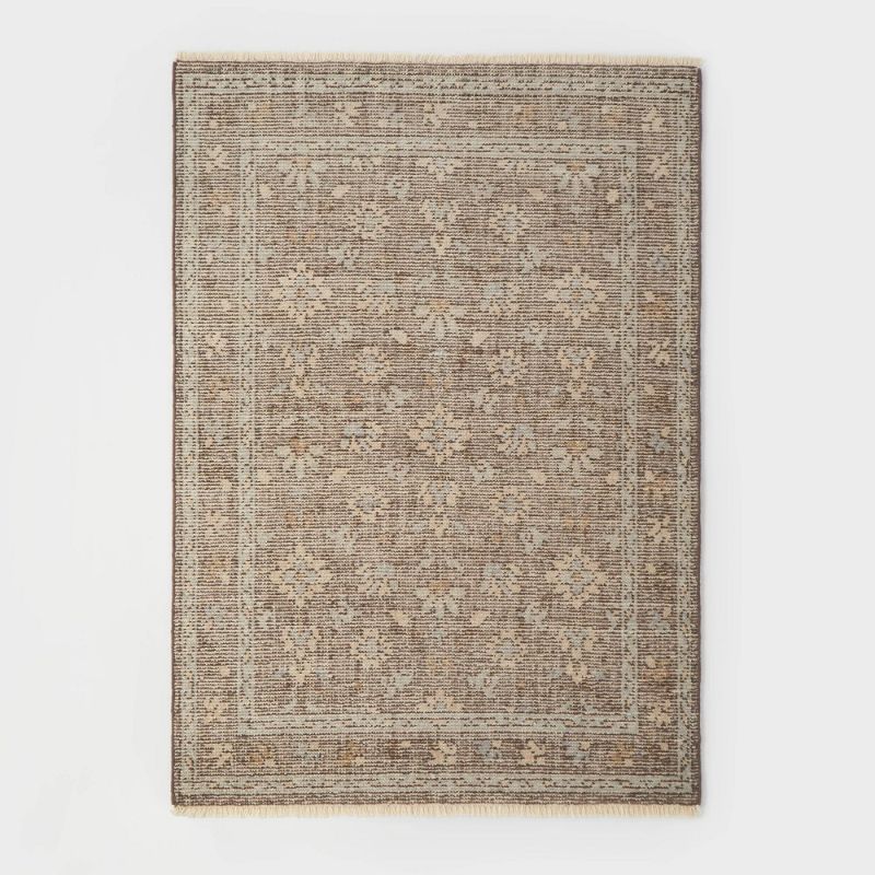 Photo 1 of 7'x10' Buena Park Hand Knot Persian Style Rug Brown - Threshold™ Designed with Studio McGee
