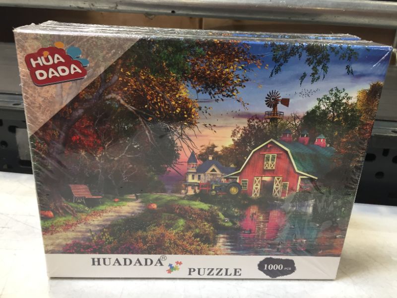 Photo 1 of 2 PACK-HUADADA Jigsaw Puzzles 1000 Pieces for Adults Country Farm Barn Scene