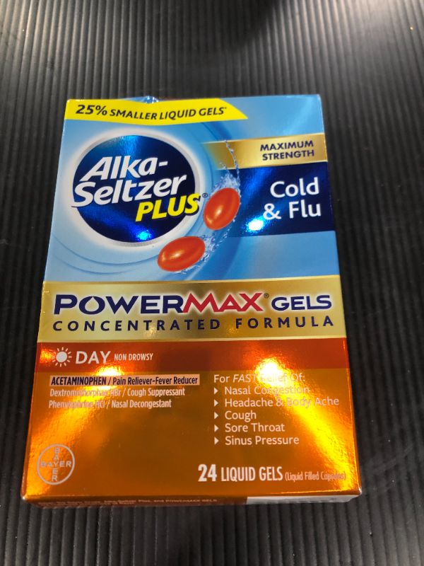 Photo 2 of Alka-Seltzer Plus Day Cold & Flu, PowerMax Gels - 24 Ct
