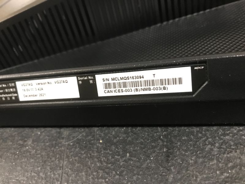 Photo 1 of ASUS TUF Gaming VG27AQ 27 2k HDR WQHD 2560x1440 165 Hz Gaming Monitor
