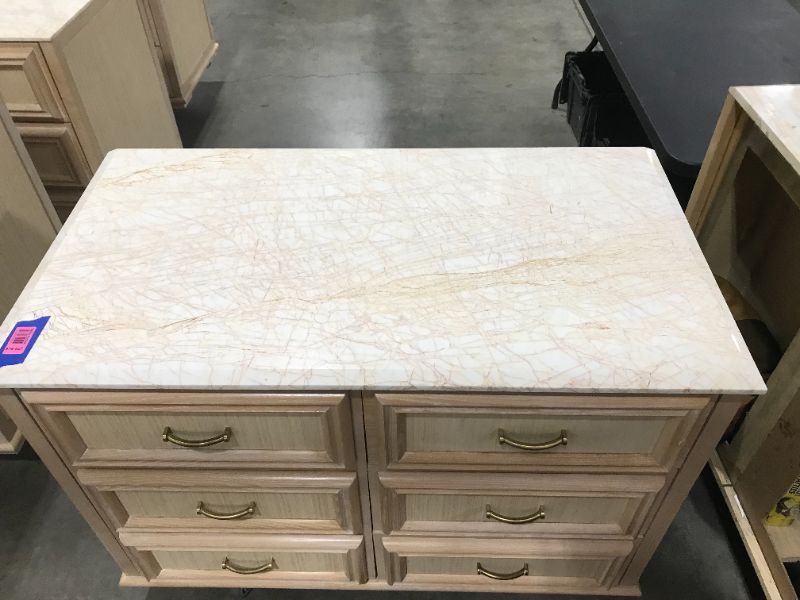 Photo 1 of 4 DRAWER WOODEN DRESSER H33 INCH W47 INCH L25 INCH (DRESSER ONLY)