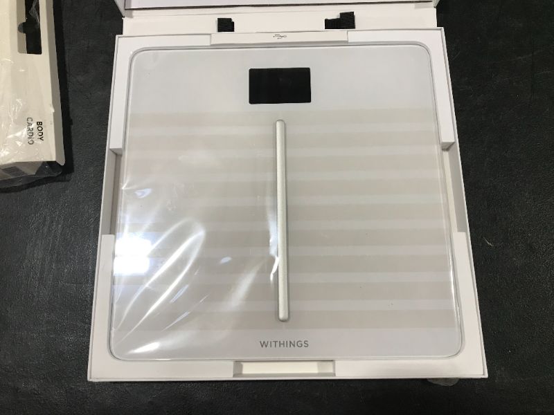 Photo 3 of Withings Body Cardio – Premium Wi-Fi Body Composition Smart Scale, Tracks Heart Health, Vascular Age, BMI, Fat, Muscle & Bone Mass, Water %, Digital Bathroom Scale with App Sync via Bluetooth or Wi-Fi
