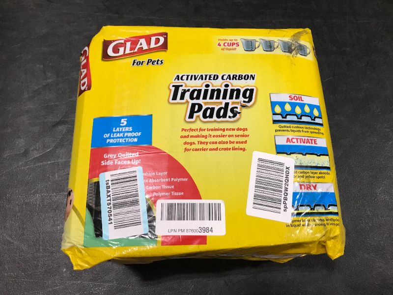 Photo 2 of Glad for Pets Black Charcoal Puppy Pads-New and Improved Puppy Potty Training Pads That ABSORB and NEUTRALIZE Urine Instantly-Training Pads for Dogs