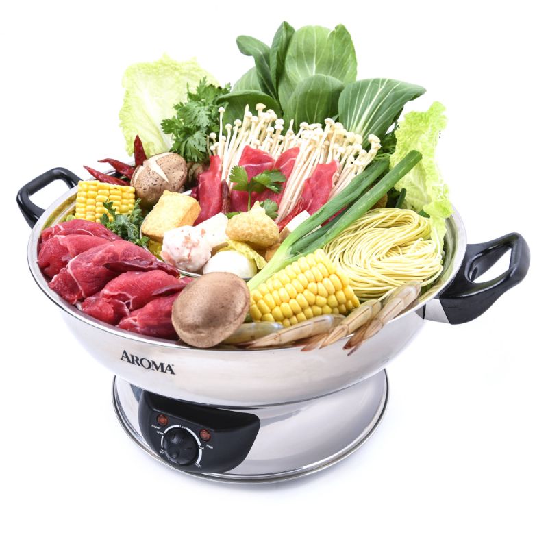 Photo 1 of 4-Qt Stainless Steel Electric Shabu Hot Pot ASP-600 2 Year Mfg Warranty
