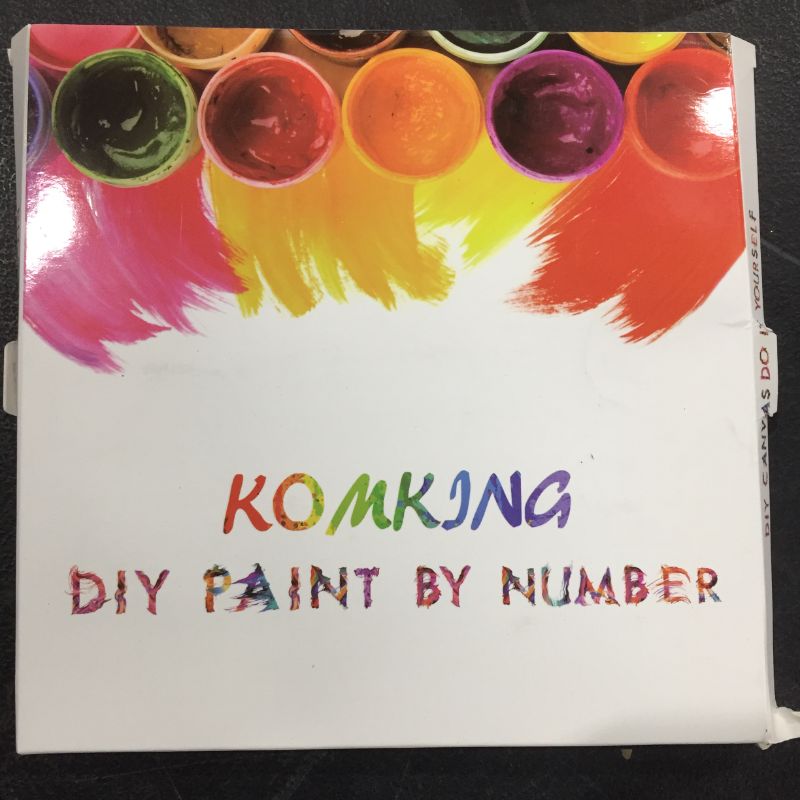 Photo 2 of Komking Paint by Numbers for Adult, DIY Paint by Number Kits for Kids Beginner on Canvas Painting Without Frame, Colorful Giraffe 16x20inch
