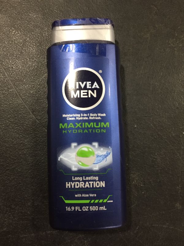 Photo 2 of Barcode for NIVEA Men Maximum Hydration 3-in-1 Body Wash - Clean, Hydrate and Refresh with Aloe Vera - 16.9 fl. oz. Bottle
