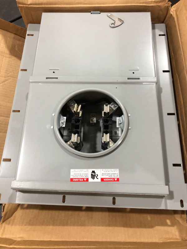 Photo 2 of 100 Amp 10-Space 20-Circuit Overhead Flush Meter Combo Load Center
