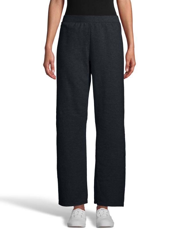 Photo 1 of Hanes Womens High Rise Straight Sweatpant, X-large , Black
