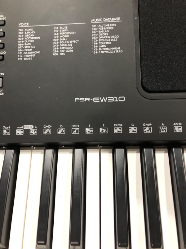 Photo 2 of Yamaha PSR-EW310 76-key Portable Keyboard Bundle with Stand and Power Supply
